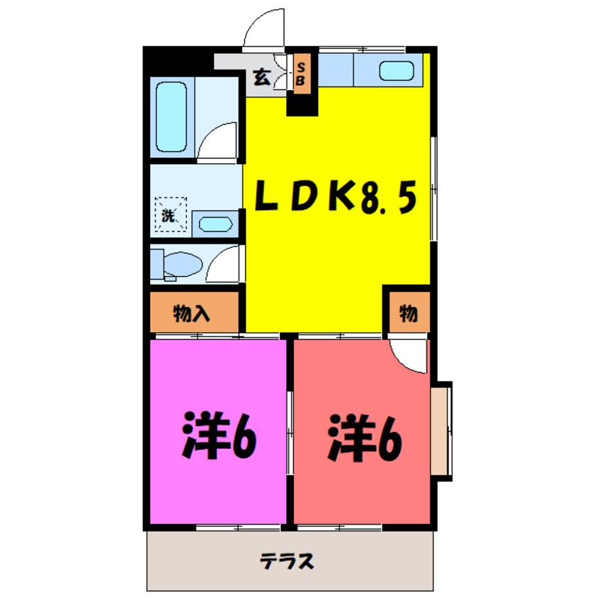 間取図 ヴィラ新町Ⅱ（高崎市新町）