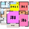 Casa Pen  A棟（藤岡市立石） 3DKの間取り