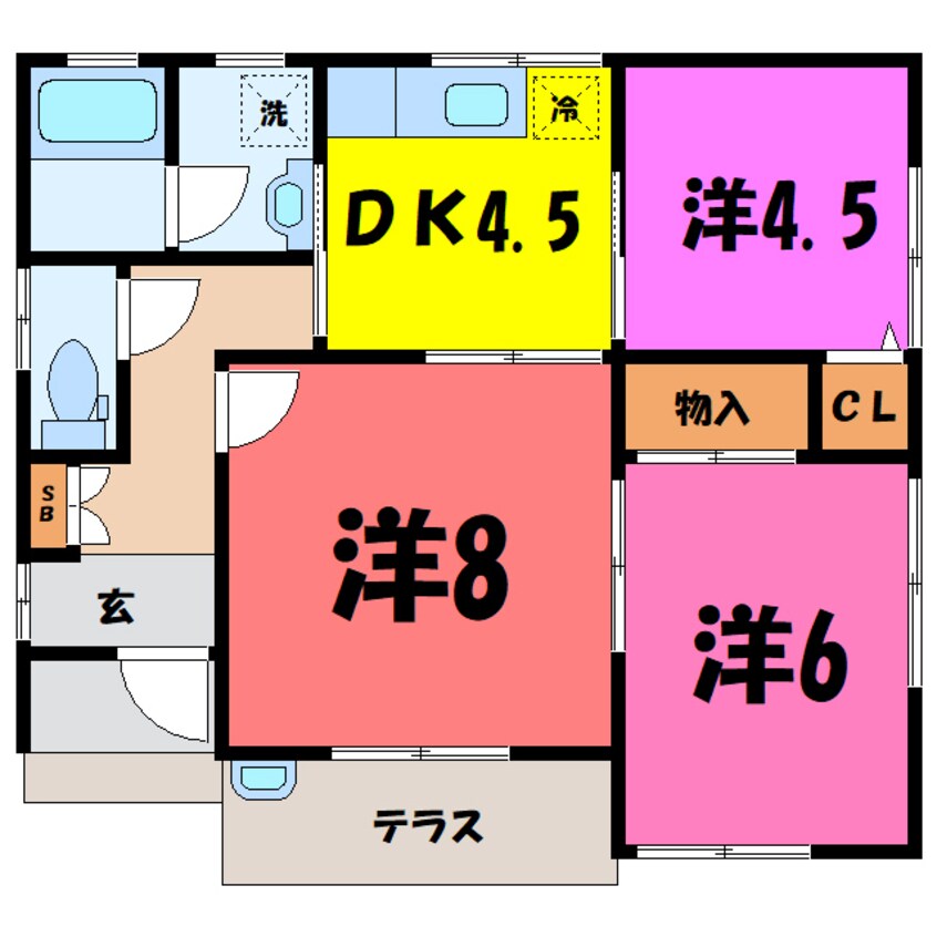 間取図 Casa Pen  C棟（藤岡市立石）