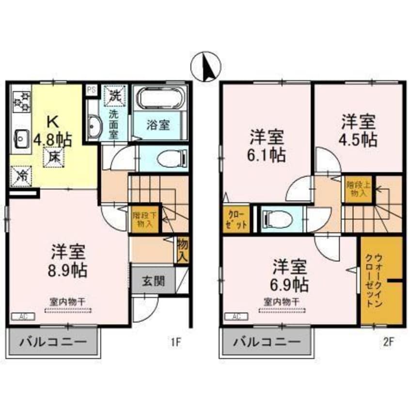 間取図 エクスリジエール（高崎市上中居町）