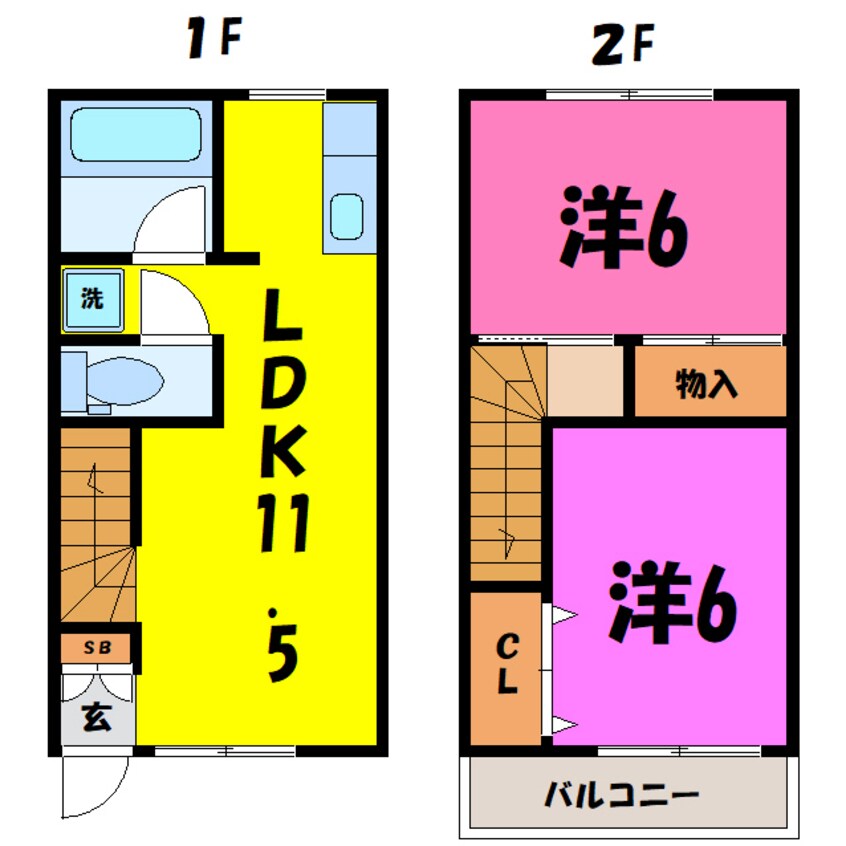 間取図 ヴィラKUROSAWA（藤岡市藤岡）