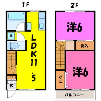 間取図 ヴィラKUROSAWA（藤岡市藤岡）