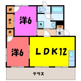 間取図 タウニィ笠原（藤岡市岡之郷）