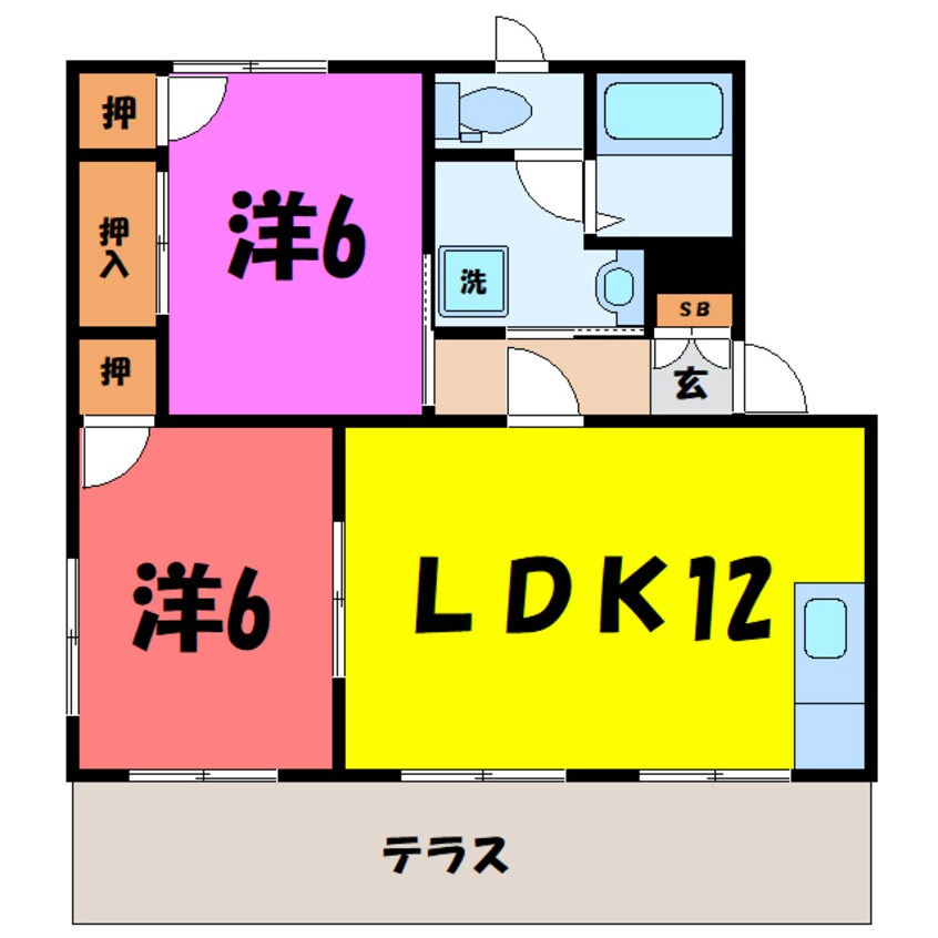 間取図 タウニィ笠原（藤岡市岡之郷）