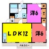 タウニィ笠原（藤岡市岡之郷） 2LDKの間取り