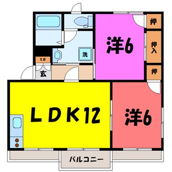 間取図 タウニィ笠原　A/B/C（藤岡市岡之郷）