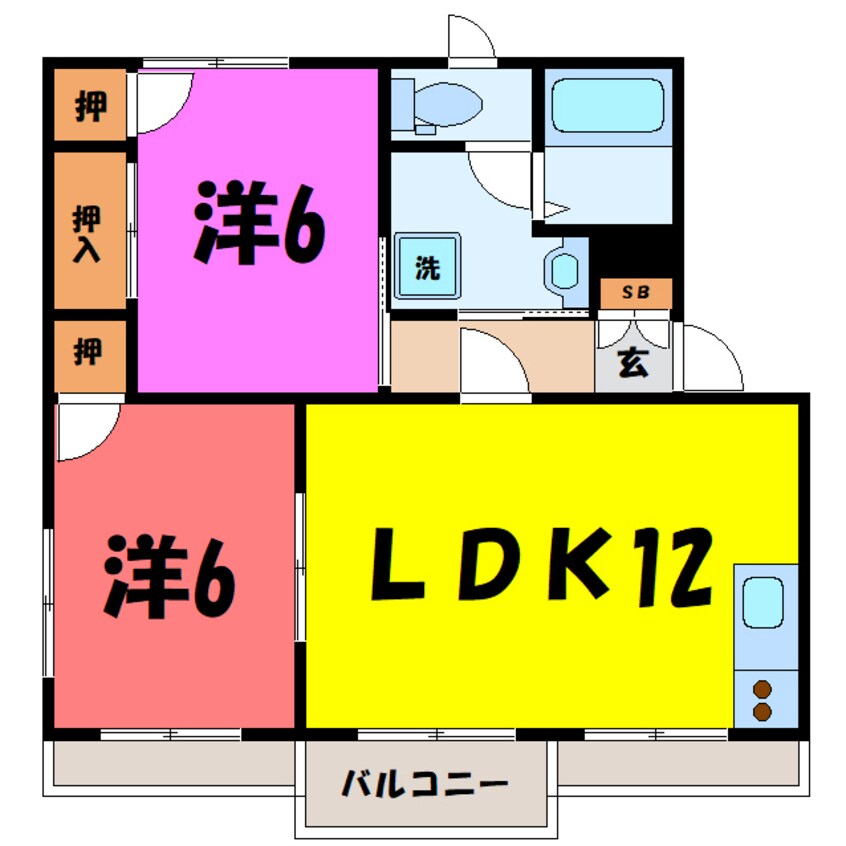 間取図 タウニィ笠原（藤岡市岡之郷）