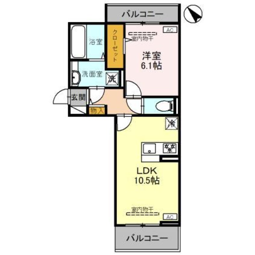 間取図 D-ROOM 歌川町