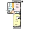 D-ROOM並榎町 1LDKの間取り