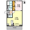 D-ROOM大橋町 1LDKの間取り
