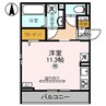 マヌール 1Rの間取り