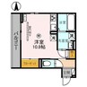 マヌール 1Rの間取り