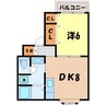 ザイエンス笹川 1DKの間取り