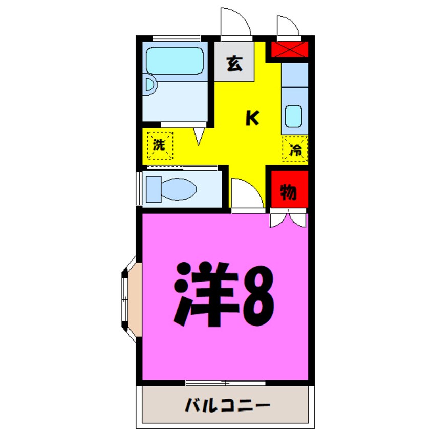 間取図 ドミール棟高Ａ/Ｂ（高崎市棟高町）