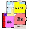 ドミール棟高Ａ/Ｂ 2LDKの間取り