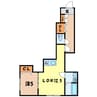 K・グランデ台新田 1LDKの間取り
