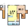 K・グランデ台新田 1LDKの間取り