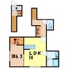 K・グランデ台新田 1LDKの間取り