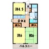 リード藤岡 3DKの間取り