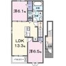 マルベリーガーデンⅡ 2LDKの間取り