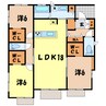 BLOOMING　MAISON　桐生市堤町 3LDKの間取り