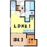 K・グランデ倉賀野 1LDKの間取り