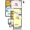 ペルル・ノワール　A/B 1LDKの間取り