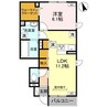 ペルル・ノワール　A/B 1LDKの間取り