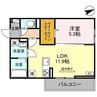 フェリーチェＴＡＫＡＳＡＫＩ　Ⅱ 1LDKの間取り