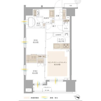 間取図 ウィルレーナ日本橋三越前