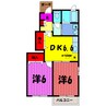 ハッピーワン　Ｄ（藤岡市下栗須） 2DKの間取り