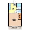 三樹ハイツ 島野町 1Kの間取り