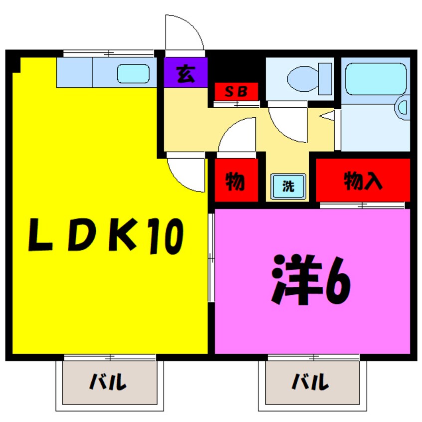 間取図 赤尾ハイツ (高崎市井野町)