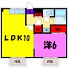 赤尾ハイツ (高崎市井野町) 1LDKの間取り