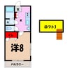 アイクス 1Kの間取り