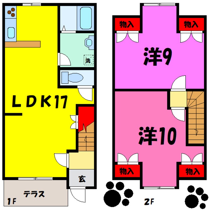 間取図 ウエストゲートホームⅠ・Ⅱ（高崎市浜尻町）