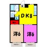 レジデンス三沢（高崎市小八木町） 2DKの間取り