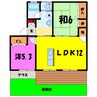 浅間パレス（安中市原市） 2LDKの間取り