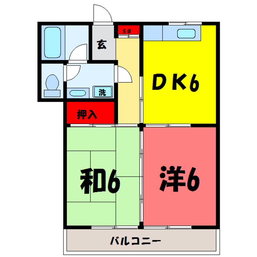 間取図 櫻井ハイツ（高崎市倉賀野町）