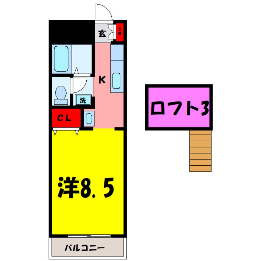 間取図 ワイドヒル（高崎市下小鳥町）