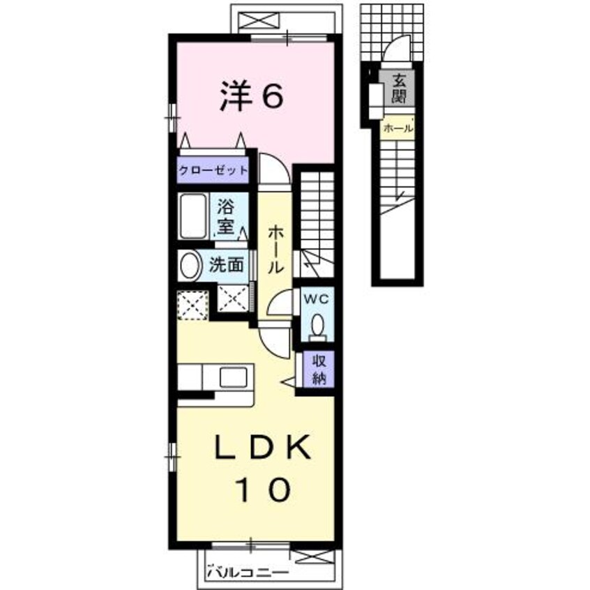 間取図 デスパシオＡＢ（藤岡市藤岡）