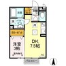 パルクノール 1LDKの間取り