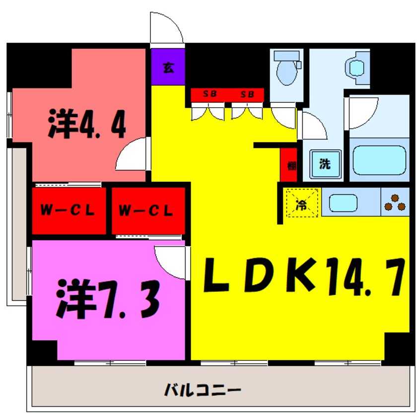 間取図 アーバンポイント高崎（高崎市元紺屋町）