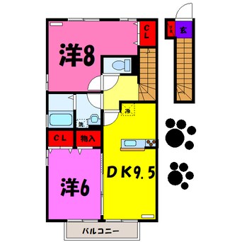 間取図 ブレアＡ・Ｂ（高崎市吉井町馬庭）