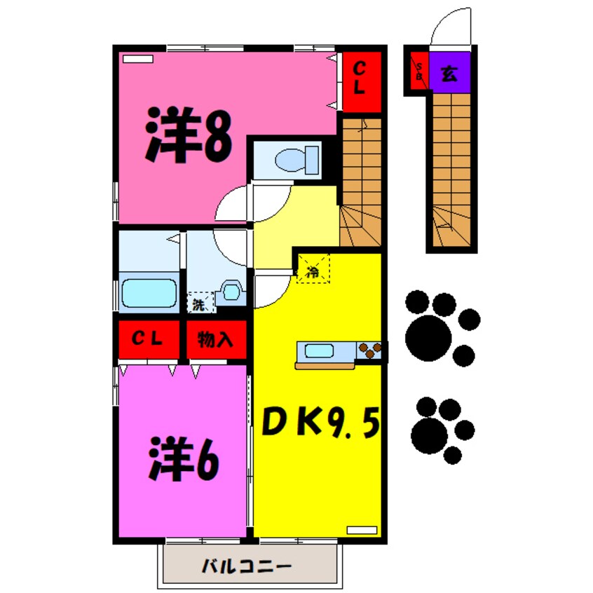 間取図 ブレアＡ・Ｂ（高崎市吉井町馬庭）