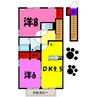 ブレアＡ・Ｂ（高崎市吉井町馬庭） 2DKの間取り