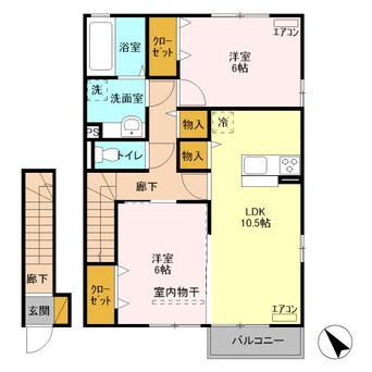 間取図 パークサイド21E (高崎市上中居町)