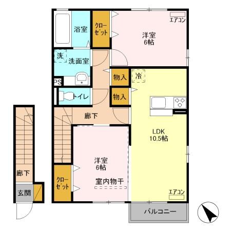 間取り図 パークサイド21E (高崎市上中居町)