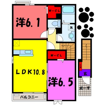 間取図 ノースヴィレッジⅣＡ・Ｂ・Ｃ（高崎市下佐野町）