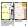 エル古城ⅠⅡⅢ 2LDKの間取り